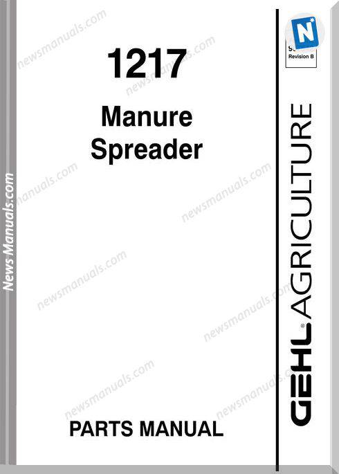 Gehl Agri 1217 Manure Spreader Parts Manual 907542