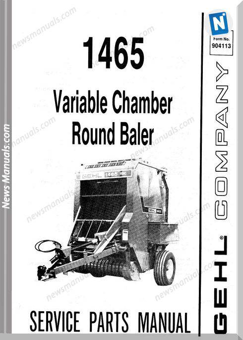 Gehl Agri 1465 Variable Chamber Round Baler Parts 904113