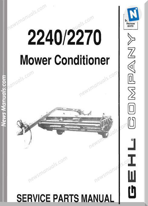 Gehl Agri 2240 2270 Mower Conditioner Parts 904988