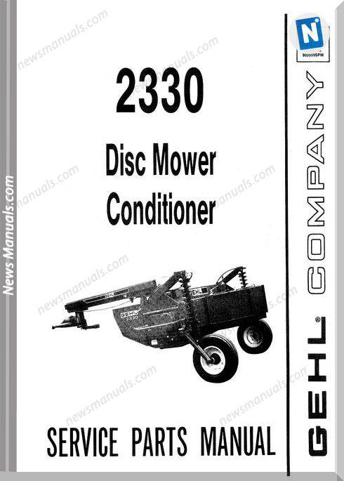 Gehl Agri 2330 Disc Mower Conditioner Parts 904227