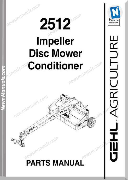 Gehl Agri 2512 Impeller Disc Mower Conditioner Parts