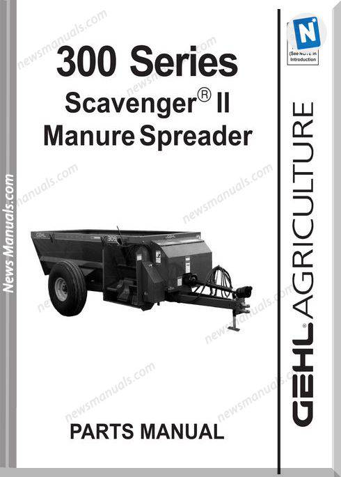 Gehl Agri 300 Series Scavenger Manure Spreader Parts