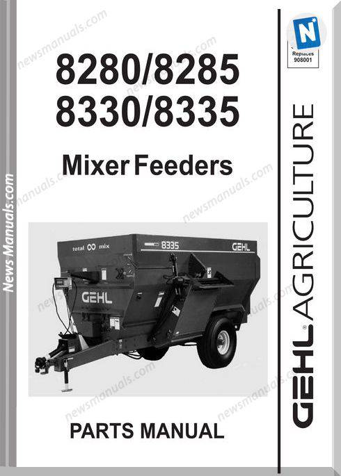 Gehl Agri 8280 8285 Mixer Feeder Parts Manual 909748