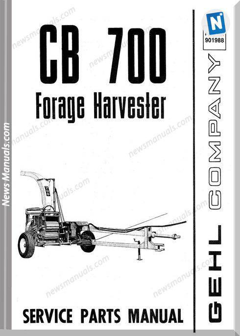 Gehl Agri Cb700 Forage Harvester Parts Manual 901988