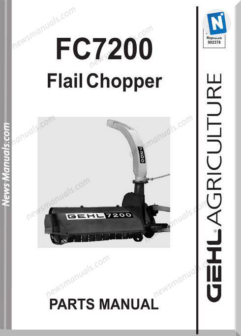 Gehl Agri Fc7200 Flail Chopper Parts Manual 908009