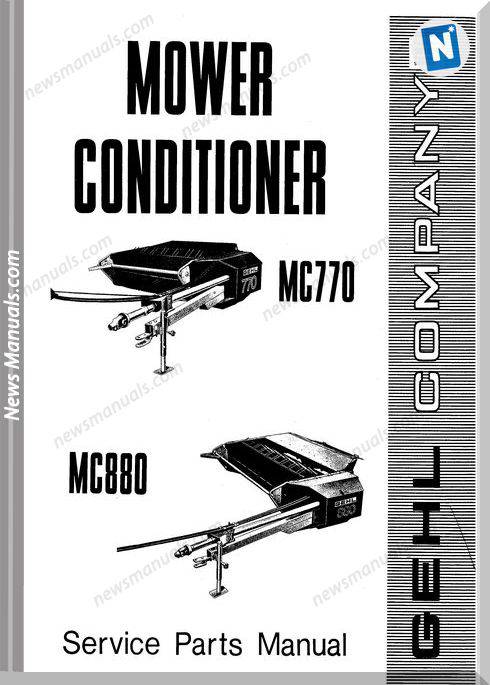 Gehl Agri Mc770 Mc880 Mower Conditioner Parts 901824