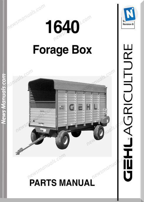 Gehl Agricultural 1640 Forage Box Parts Manual 909860