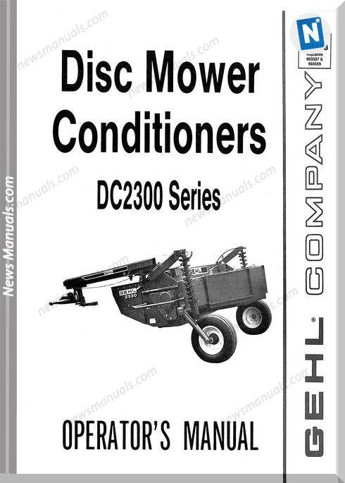 Gehl Agricultural Owners Manuals Dc2300-Operator-Manual