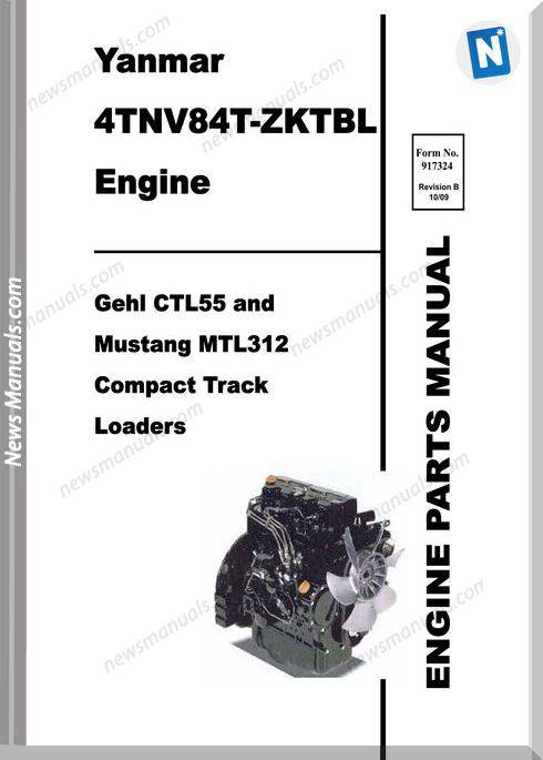 Gehl Ctl55 Compact Track Yanmar 4Tnv84T Parts 917324B
