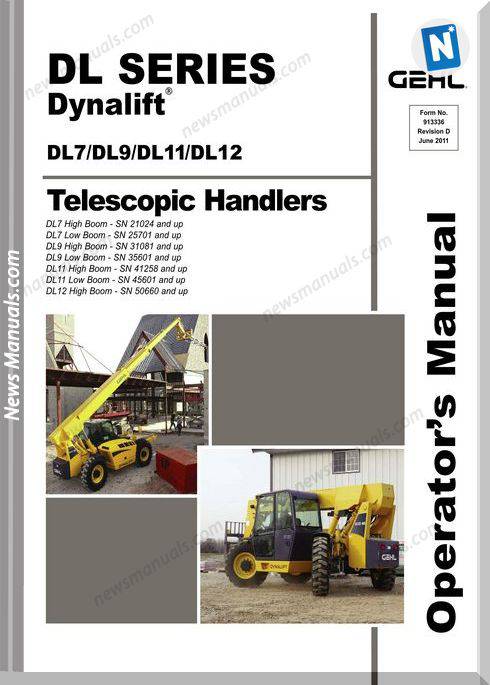 Gehl Dynalift Telescopic Dl7 9 11 12 Mid Operator