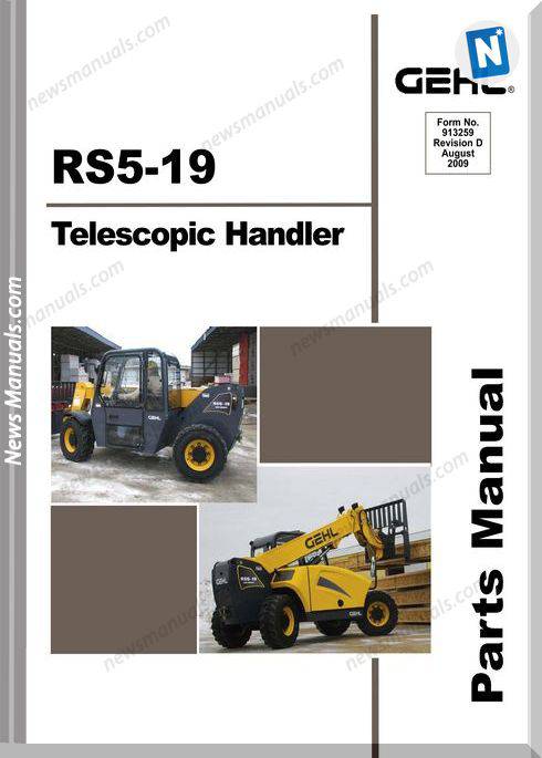 Gehl Rs5 19 Telescopic Handler Parts Manual 913259D