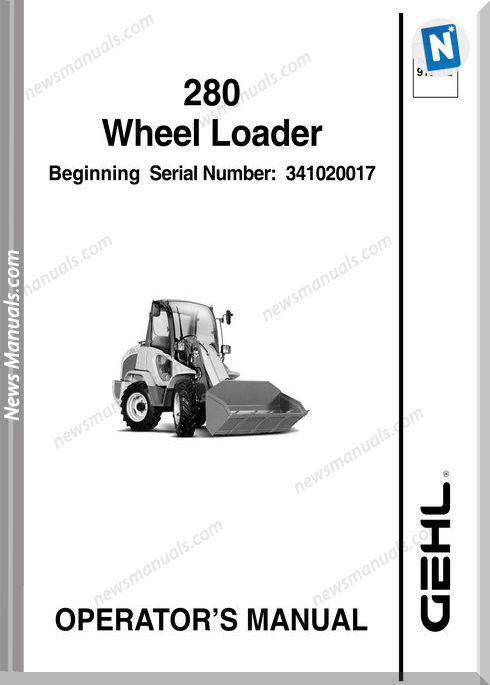 Gehl Wheel Steer 280 Models English Operator Manual