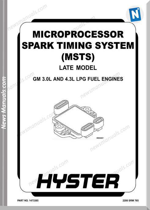Gm Hyster Msts-Gm Hyster 3.0L And 4.3L Lpg Fuel Engines