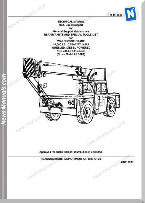 Grove Crane Ap 308T Parts Manual
