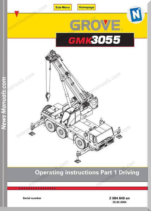 Grove Mobile Crane Gmk 3055 Models Operation Manual