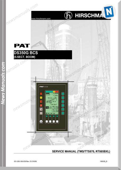 Grove Pat Load Moment Indicator Ds350G Bcs Service Manual