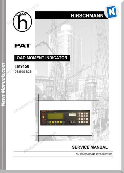 Grove Pat Load Moment Indicator Tm9150 Operator Manual