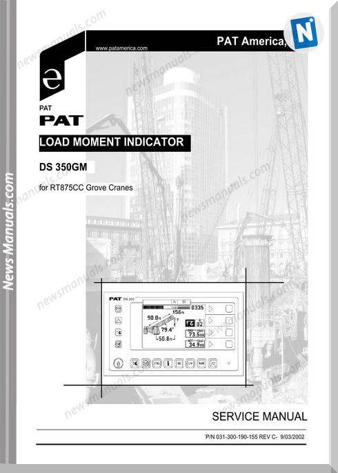 Grove Rt875Cc Pat Load Moment Ds350Gm Service Manual