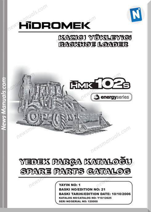 Hidromek Hmk 102S Backhoe Loader Parts Catalog 2006
