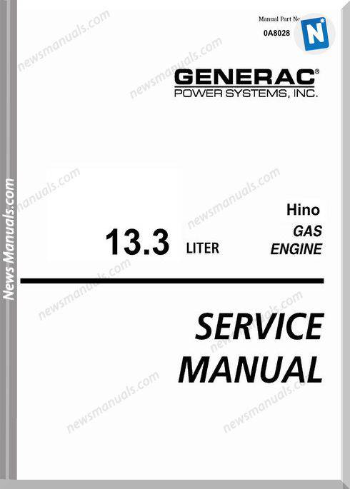 Hino 13,3L Gas Engine Service Manual Lexe0606-00