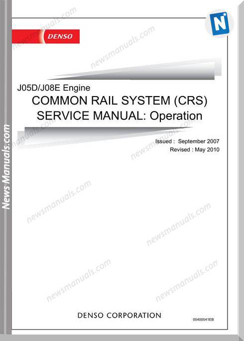Hino J05D J08E Engine Common Rail System Service Manual