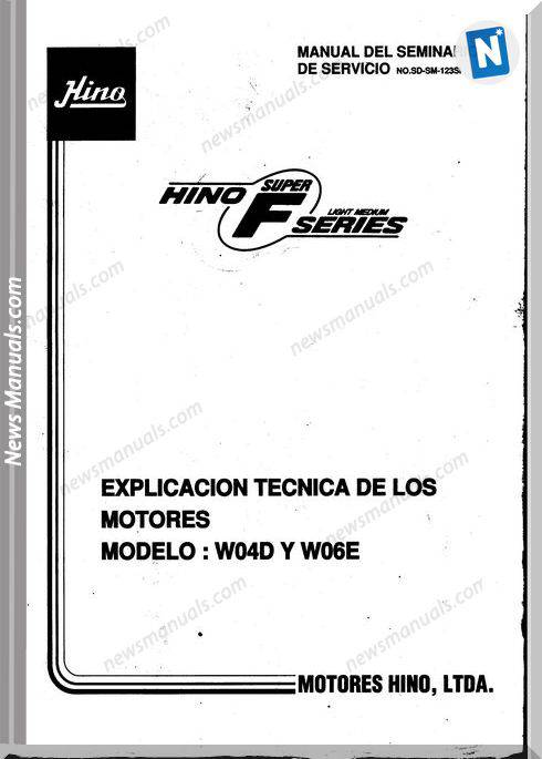 Hino W04D W06E Models Castellano Repair Manuals