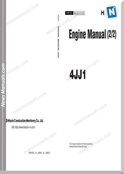 Hitachi Engine Manual 4Jj1 Cd2