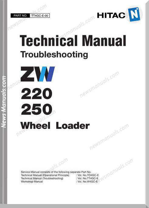 Hitachi Wheel Loader Zw 220-250 Technical Manual