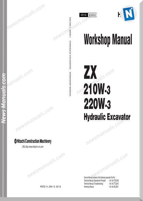 Hitachi Zaxis 210W 220W 3 Workshop Manual