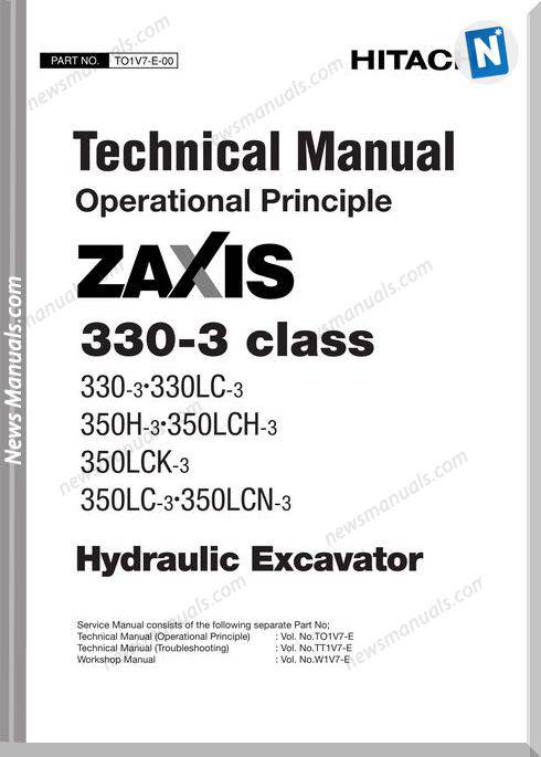 Hitachi Zaxis 330 3 Class Technical Manual Operational