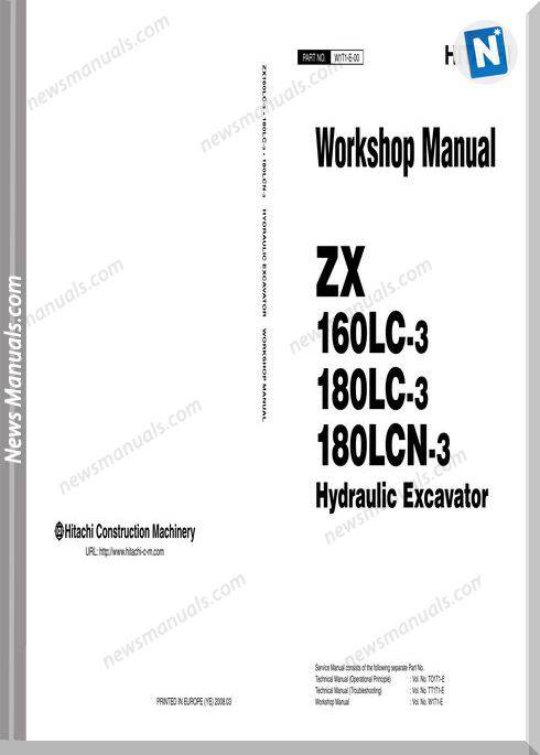 Hitachi Zx160Lc,180Lc,180Lcn-3 Workshop Manual