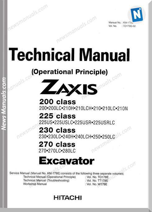 Hitachi Zx200 270 Technical Man Operation Prin
