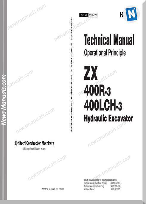 Hitachi Zx400 Hydraulic Excavator Operation Principle