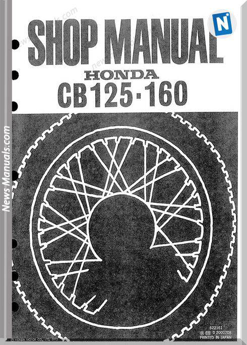 Honda Cb125 Cb160 Shop Manual 1972