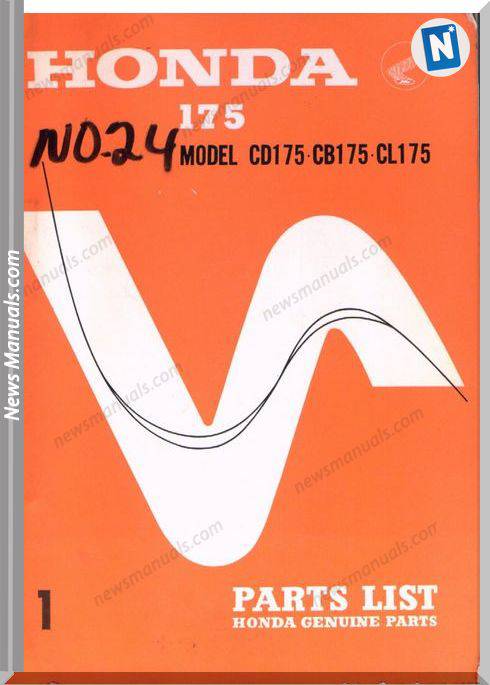 Honda Cd Cb Cl175 Parts Manual