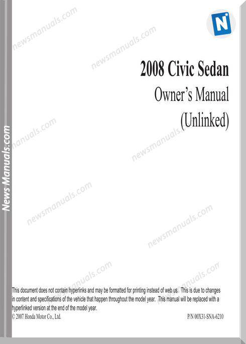 Honda Civic 2008 Service Manual