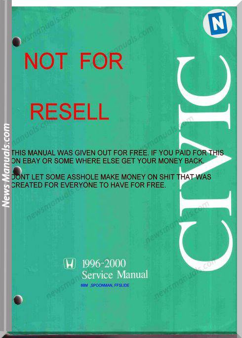 Honda Civic Ej6 Ej7 Ej8 (96 00) Service Manual