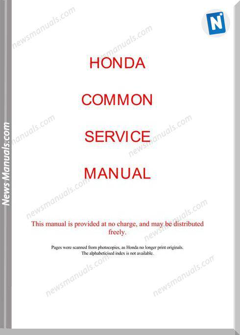 Honda Common Service Manual
