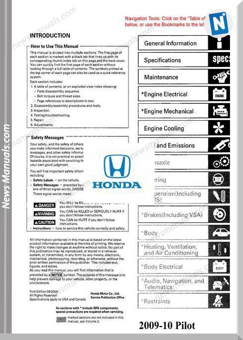 Honda Pilot Service Manual