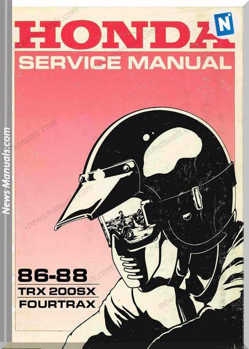 Honda Trx200Sx Service Manual Repair 1986 1988