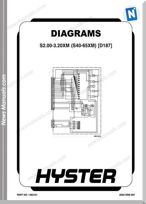 Hyster Electric Diagrams S2.00-3.20Xm S40-65Xm D187