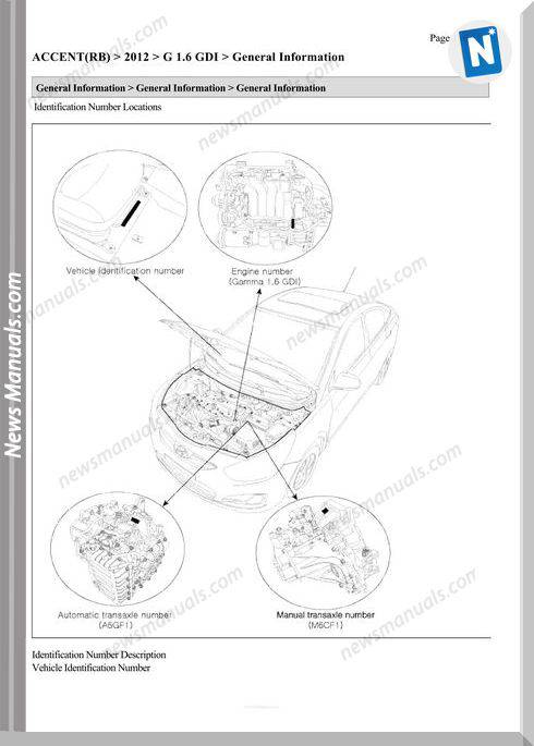 Hyundai Accent Rb Models 2012 Year Workshop Manual