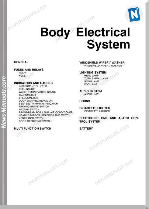 Hyundai County Body Electrical System