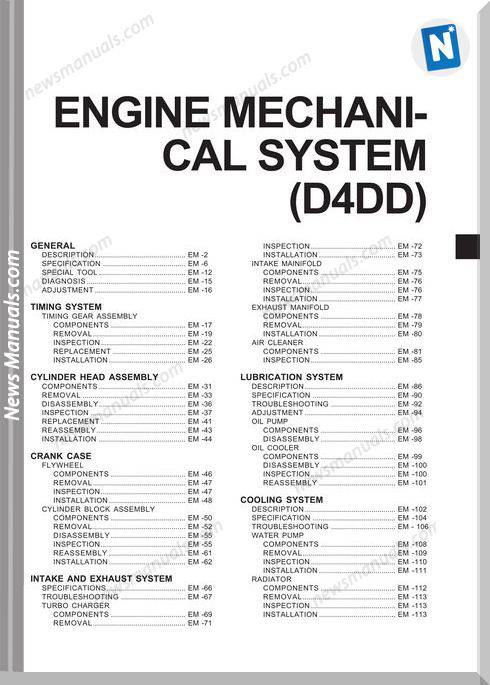 Hyundai Engine D4Dd Manual