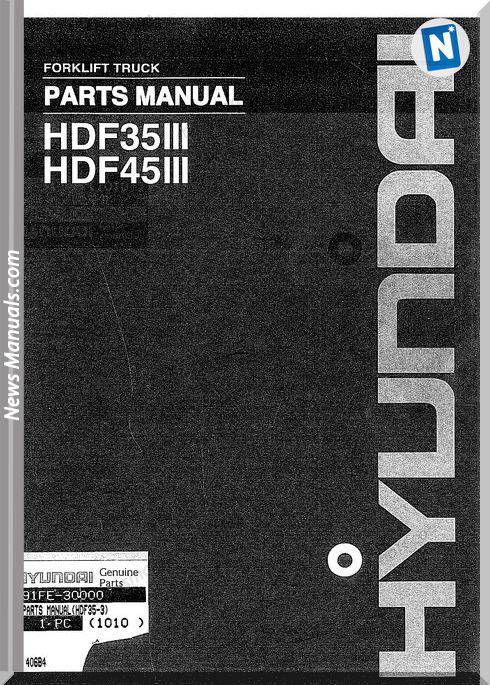 Hyundai Forklift Hbf35Iii Hbf45Iii Parts Manual
