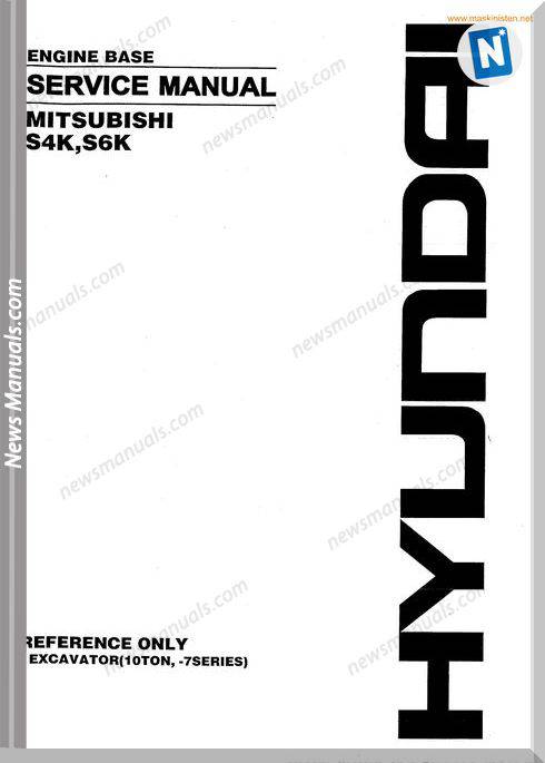 Hyundai Forklift Mitsubishi S4K S6K Service Sec Wat
