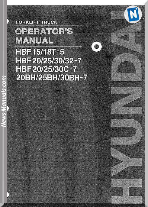 Hyundai Forklift Truck Hbf Bh Operator Manual