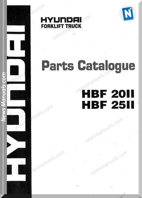 Hyundai Forklift Truck Hbf20 25Ii Parts Catalogue