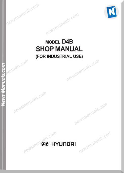 Hyundai Model D4B Shop Manual