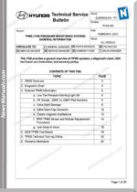Hyundai Service Bulletin Tpms Tire Pressure Monitoring System General ...
